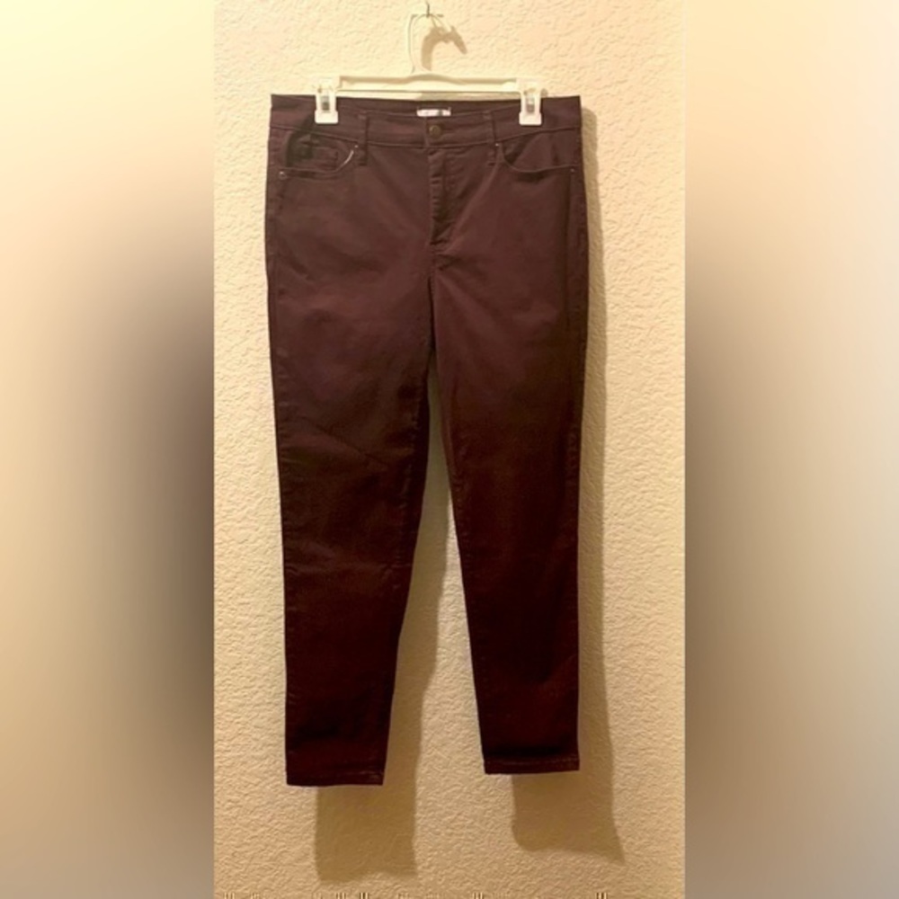 Jessica Simpson high rise skinny ankle eggplant pants